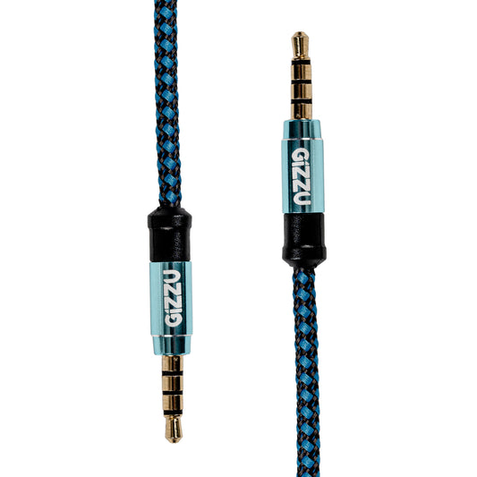 Gizzu 3.5mm AUX Cable 1.5m - Black/Blue - Stellar Technologies