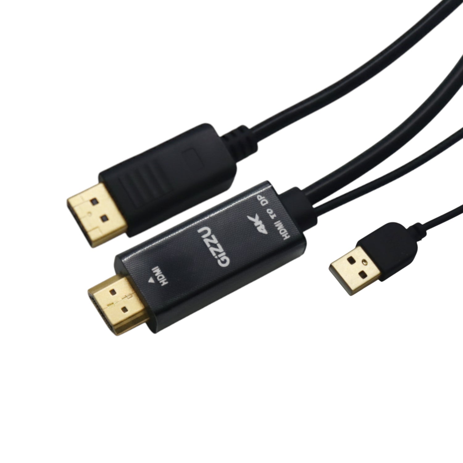 Gizzu 4K HDMI to DP Cable (1.8m) - Black - Stellar Technologies