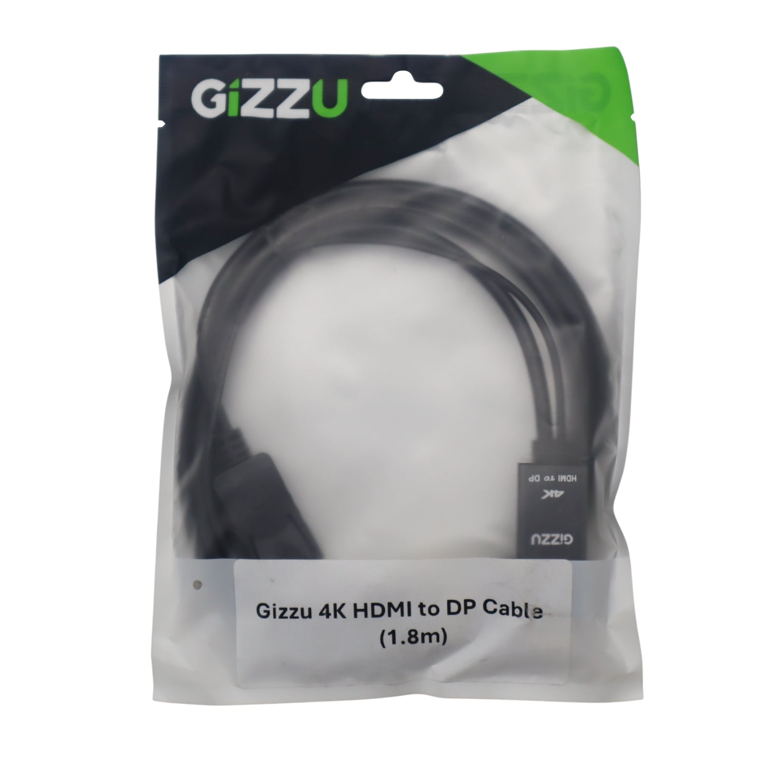 Gizzu 4K HDMI to DP Cable (1.8m) - Black - Stellar Technologies