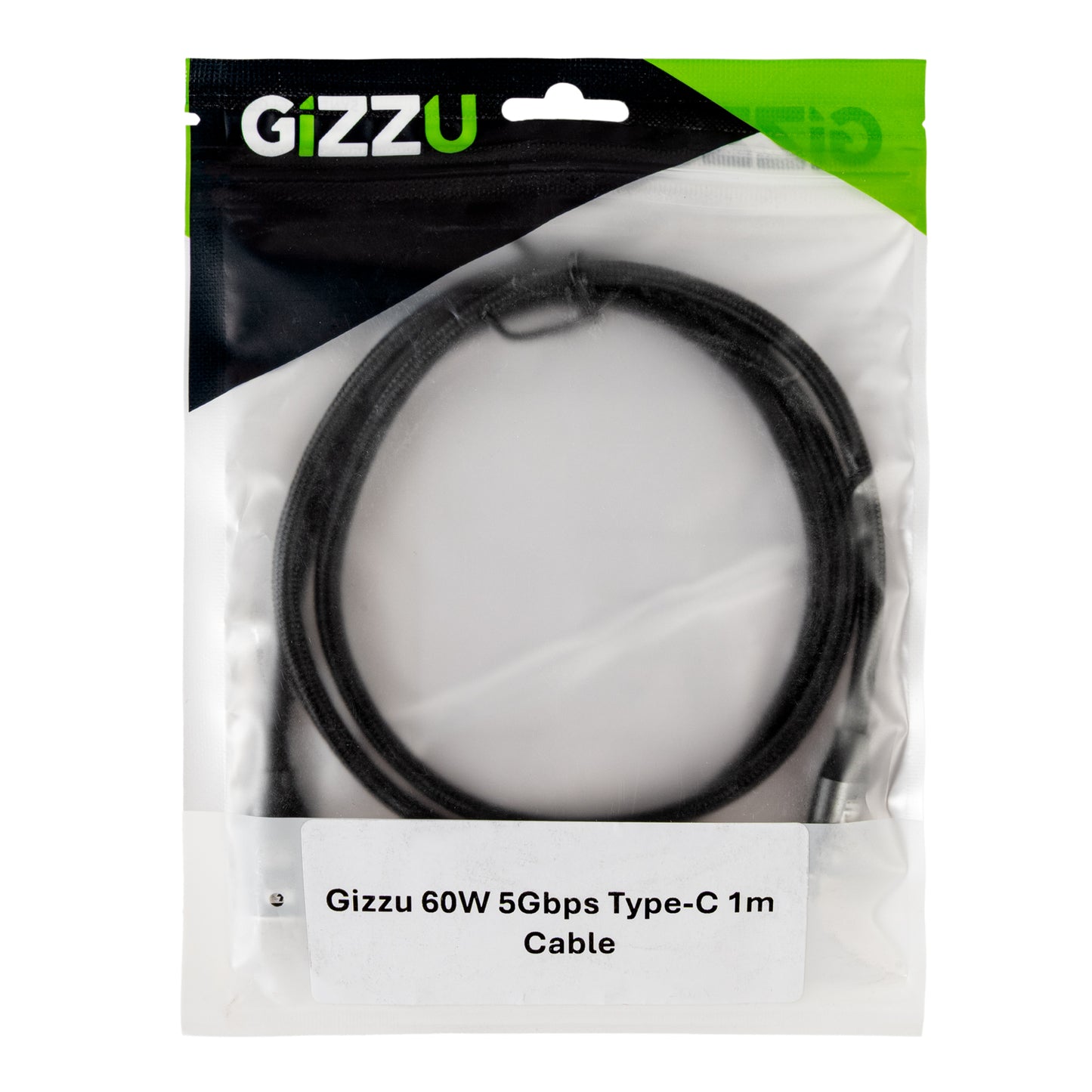 GIZZU 60W 5Gbps Type-C 1m Cable - Stellar Technologies