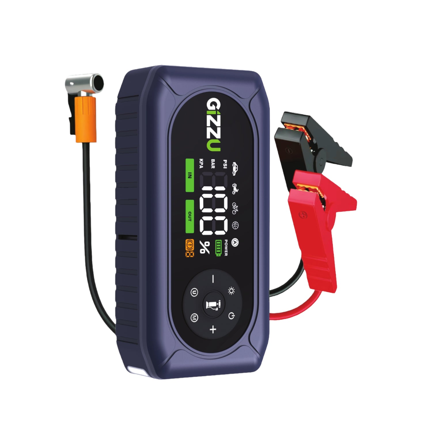 Gizzu 4-in-1 Jump Starter and Air Compressor - Stellar Technologies