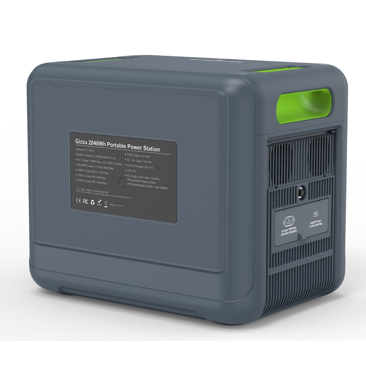 Gizzu Hero Pro 2048Wh 2400W UPS Power Station with App