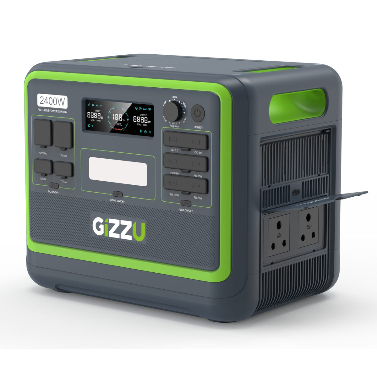 Gizzu Hero Pro 2048Wh 2400W UPS Power Station with App