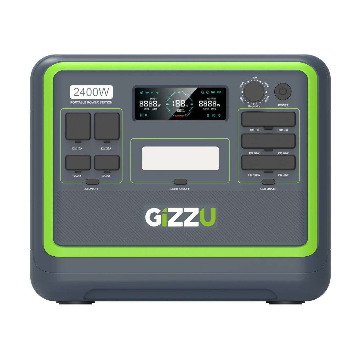 Gizzu Hero Pro 2048Wh 2400W UPS Power Station with App