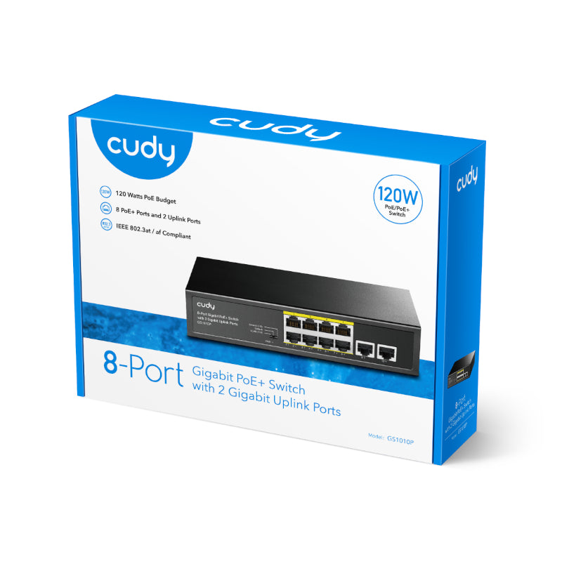 Cudy 8-Port Gigabit PoE+ Unmanaged Switch - Stellar Technologies