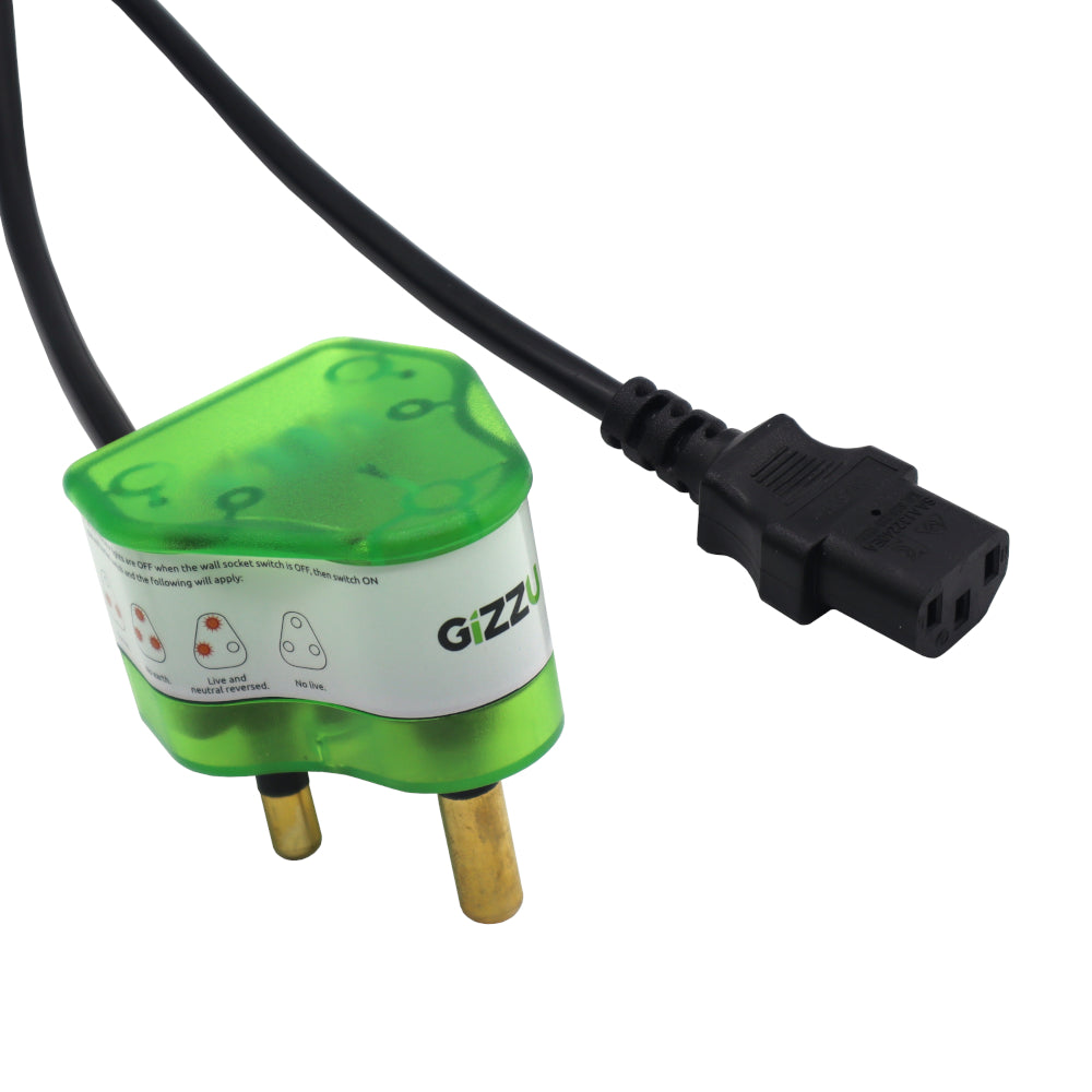 Gizzu Surge Protector 10A Kettle Plug Cable 1.5M - Stellar Technologies