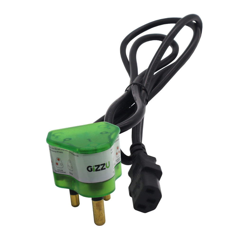 Gizzu Surge Protector 10A Kettle Plug Cable 1.5M - Stellar Technologies