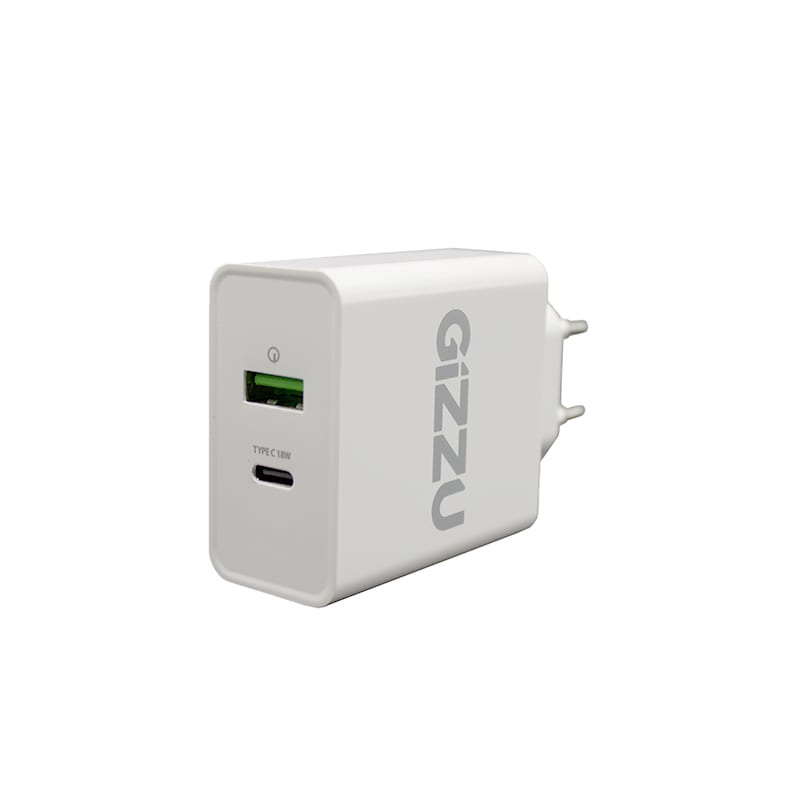 Gizzu 36W PD/QC3.0 Type-C Wall Charger - White