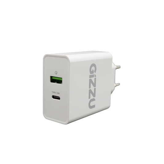 Gizzu 36W PD/QC3.0 Type-C Wall Charger - White