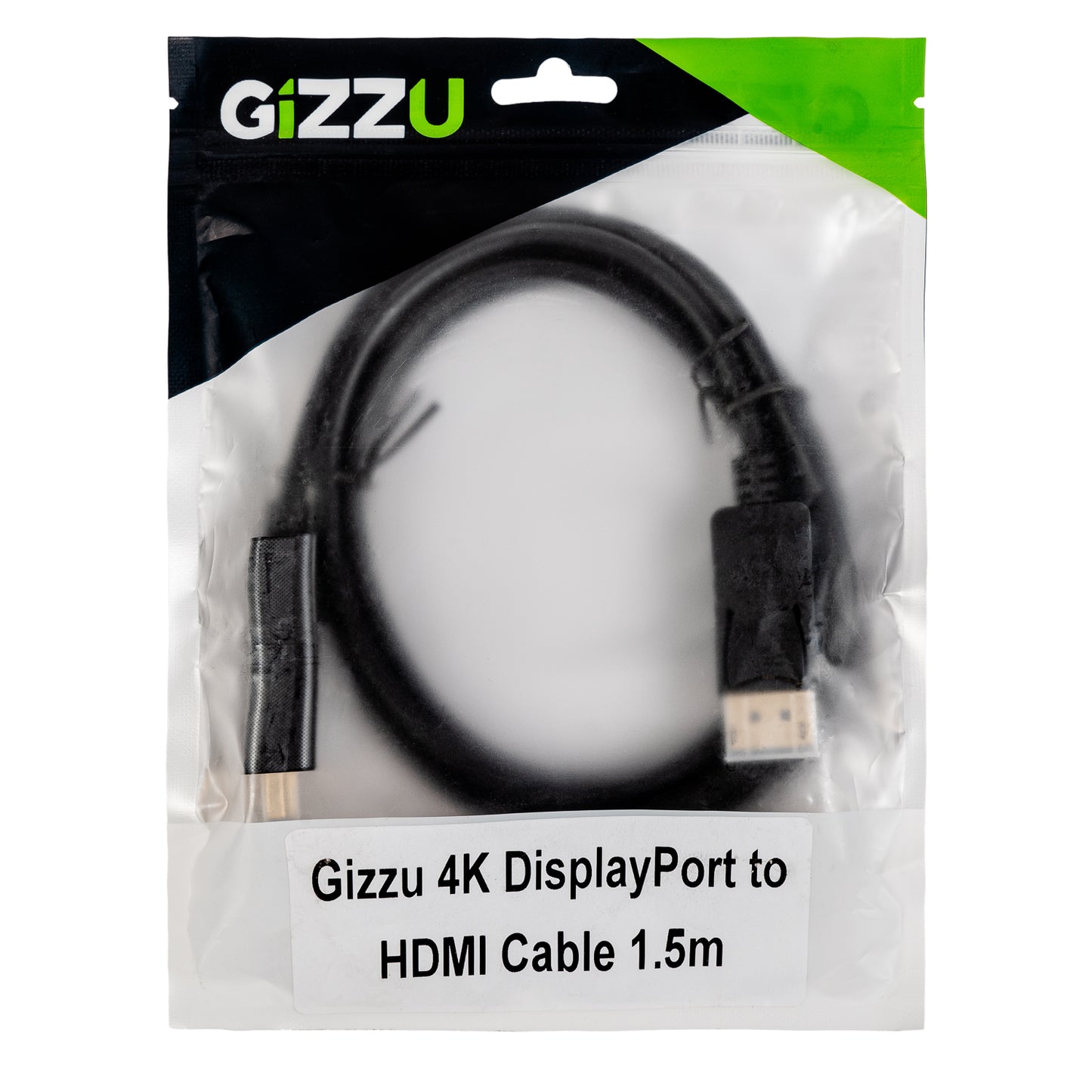 Gizzu 4K60Hz DisplayPort to HDMI Cable 1.5m - Stellar Technologies