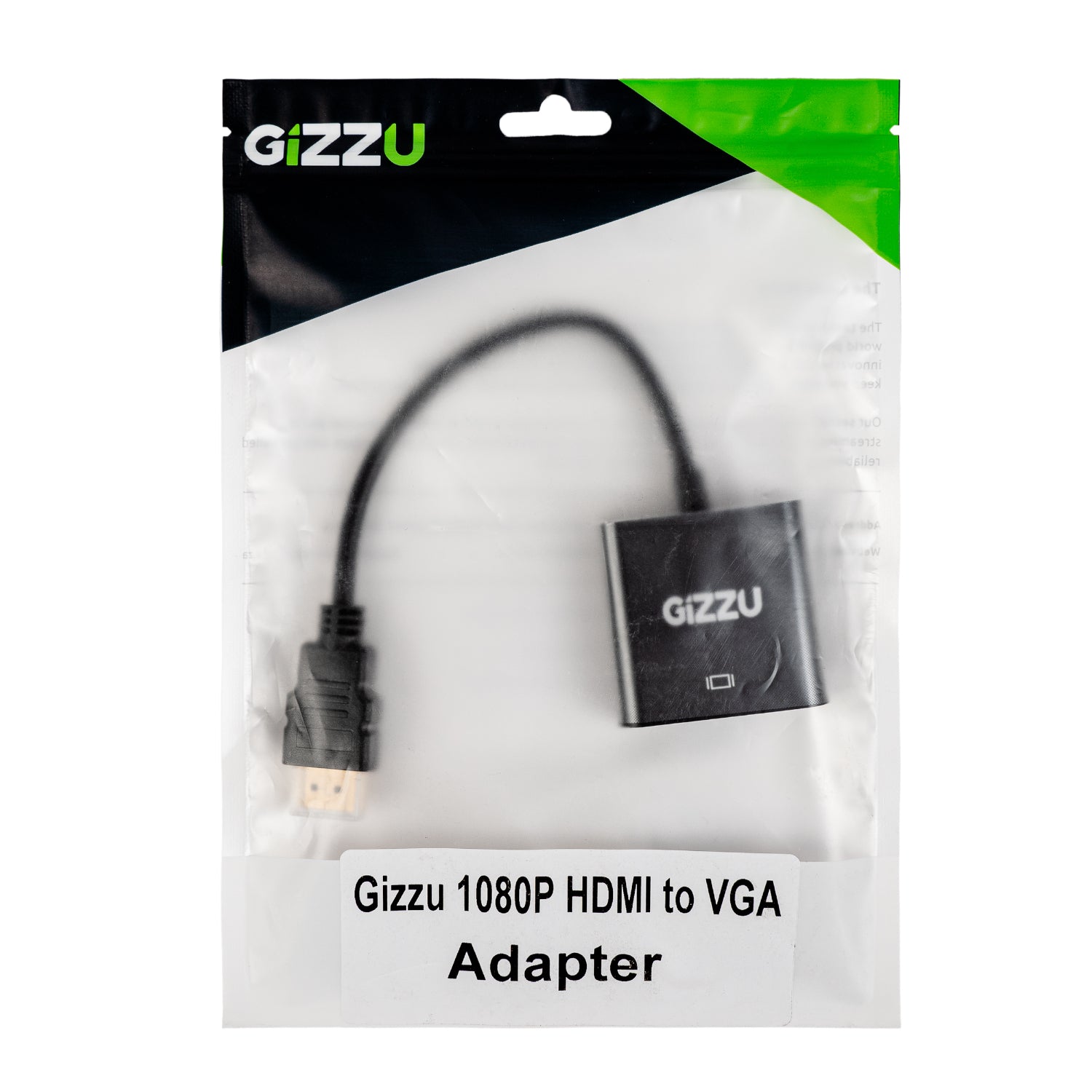 Gizzu 1080P HDMI to VGA Adapter Poly - Stellar Technologies