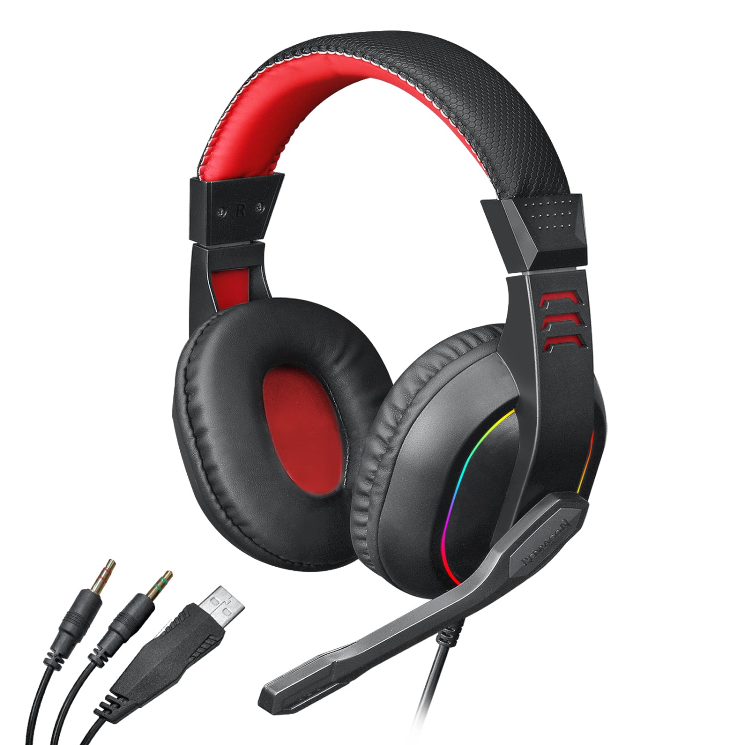 Redragon Over-Ear ARES Aux RGB Gaming Headset - Black - Stellar Technologies