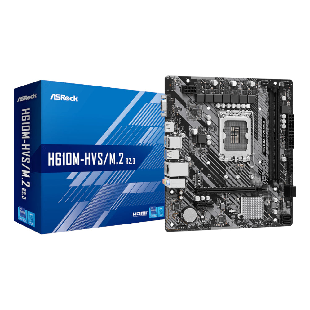 ASRock H610M-HVS/M.2 R2.0 Intel LGA 1700 m-ATX Motherboard - Stellar Technologies