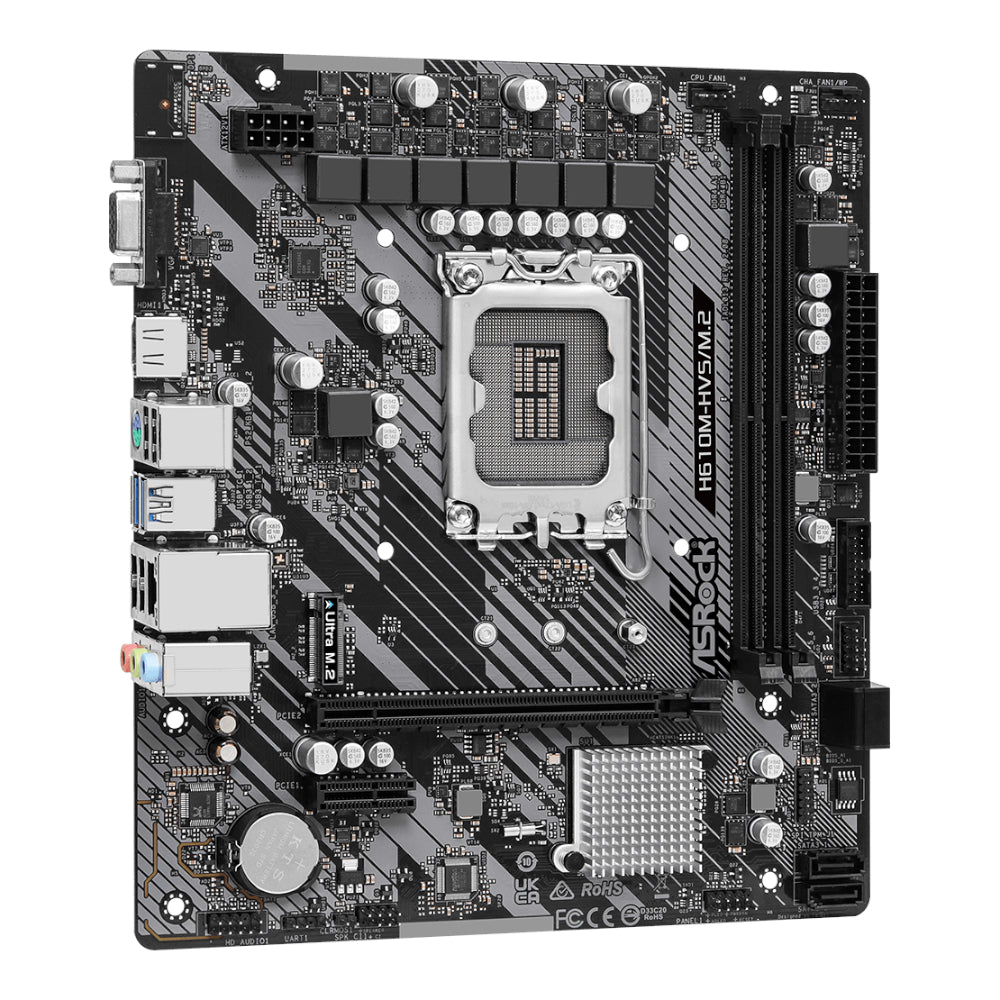 ASRock H610M-HVS/M.2 R2.0 Intel LGA 1700 m-ATX Motherboard - Stellar Technologies