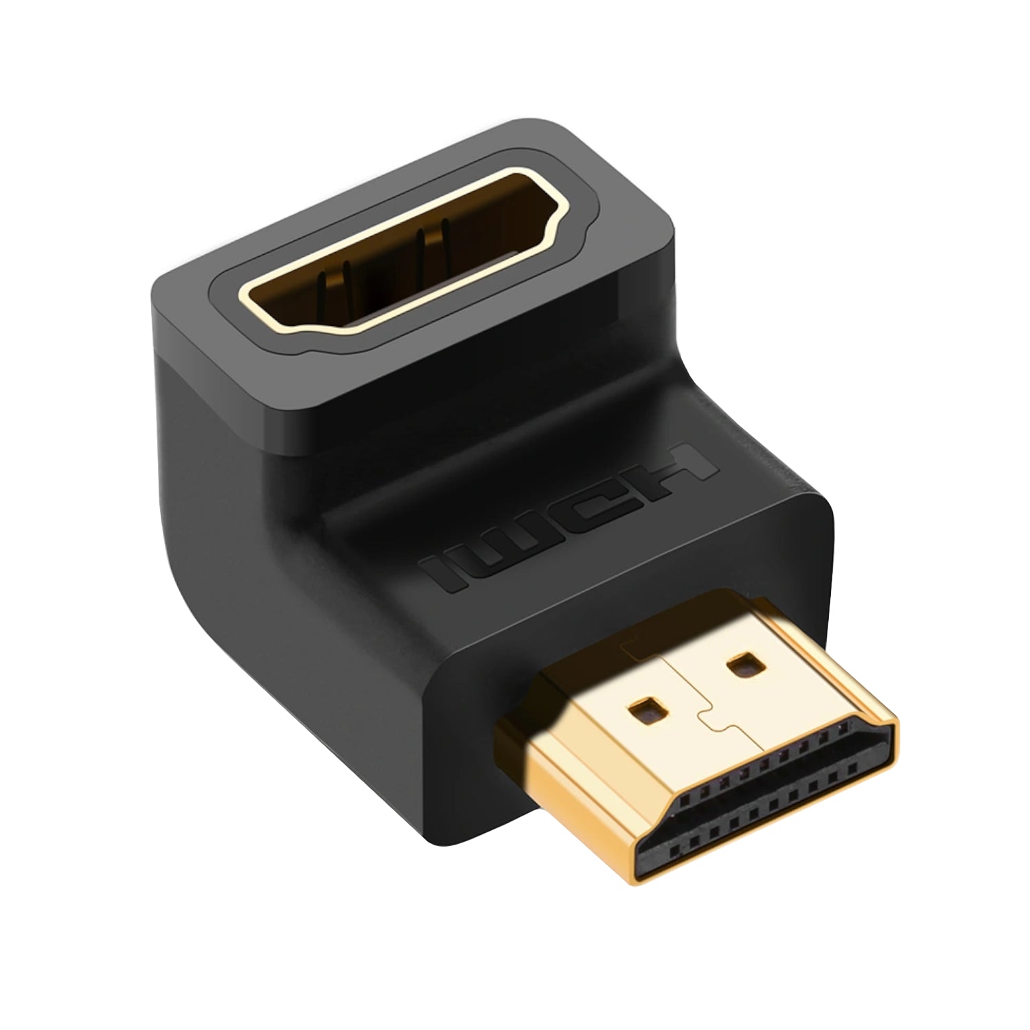 UGREEN HD112 HDMI 4K Male to Female Down-angled Connector - Black - Stellar Technologies