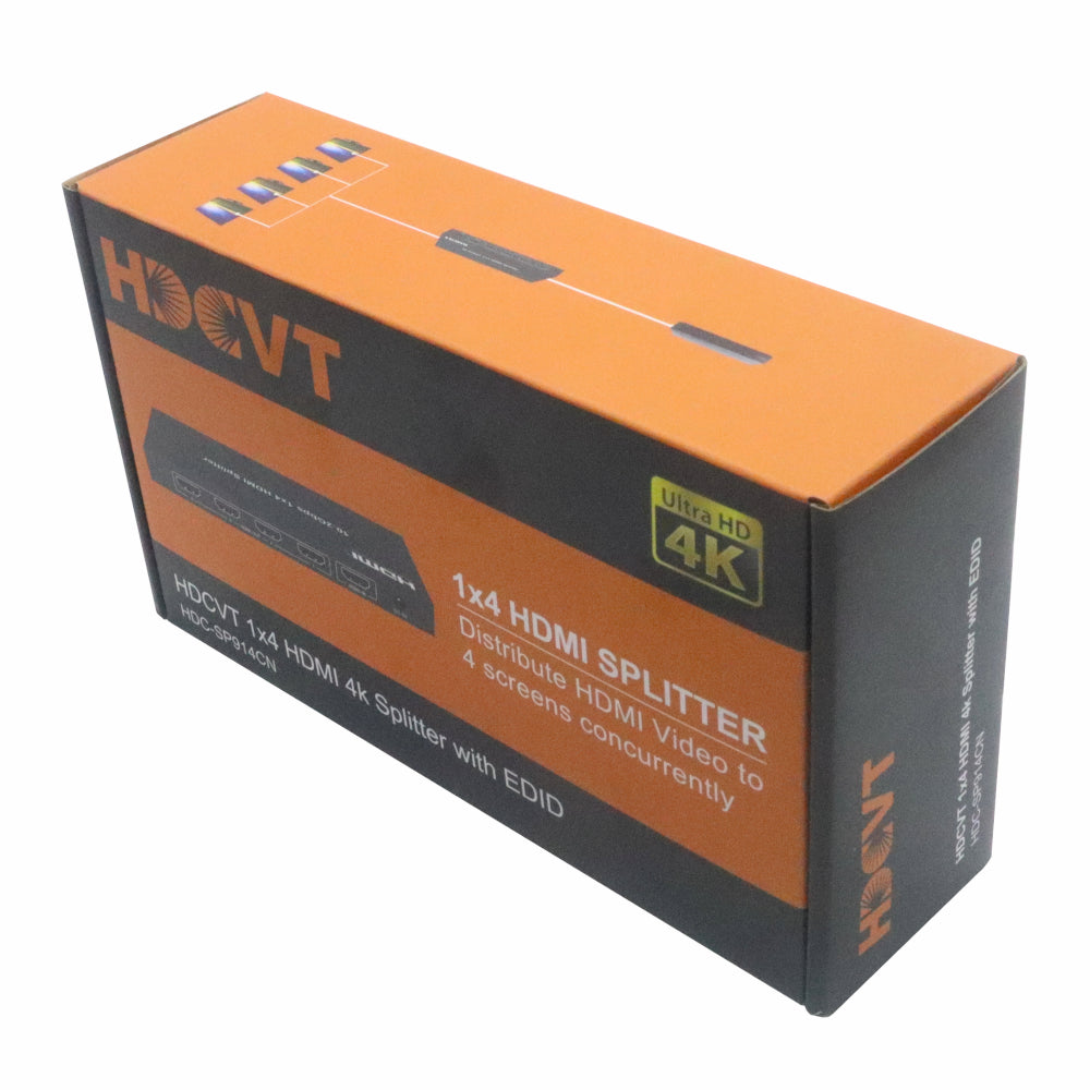 HDCVT 1x4 HDMI 1.4 Splitter 4K with EDID Management - Stellar Technologies