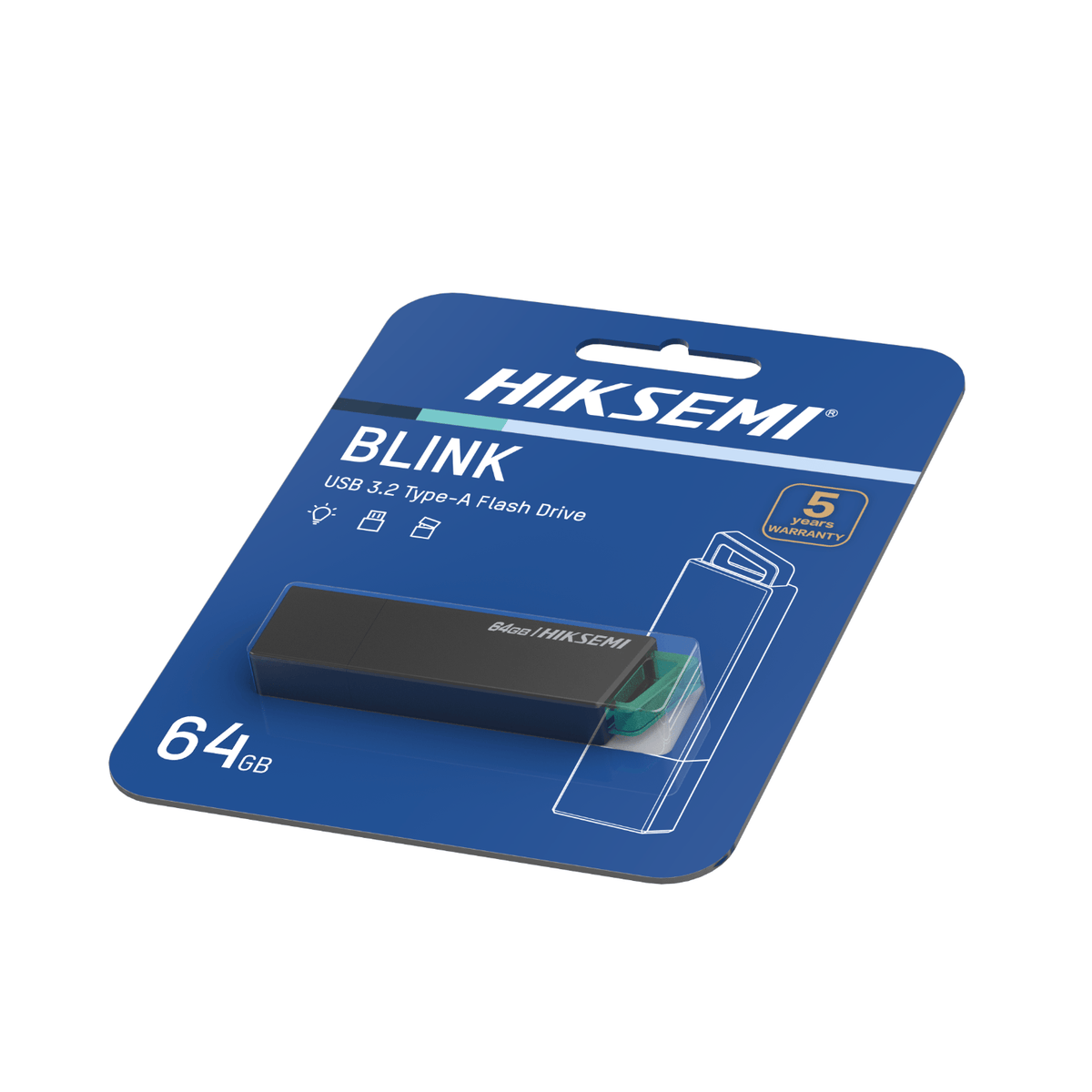 Hiksemi Blink 64GB USB3.2 Flash Drive - Black