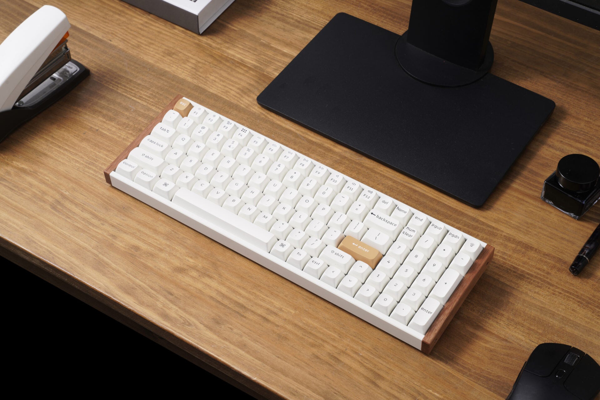 Keychron K4 HE 96% Magnetic Switch Hot-Swap RGB Wireless Keyboard - White (Wood + Aluminium) - Stellar Technologies