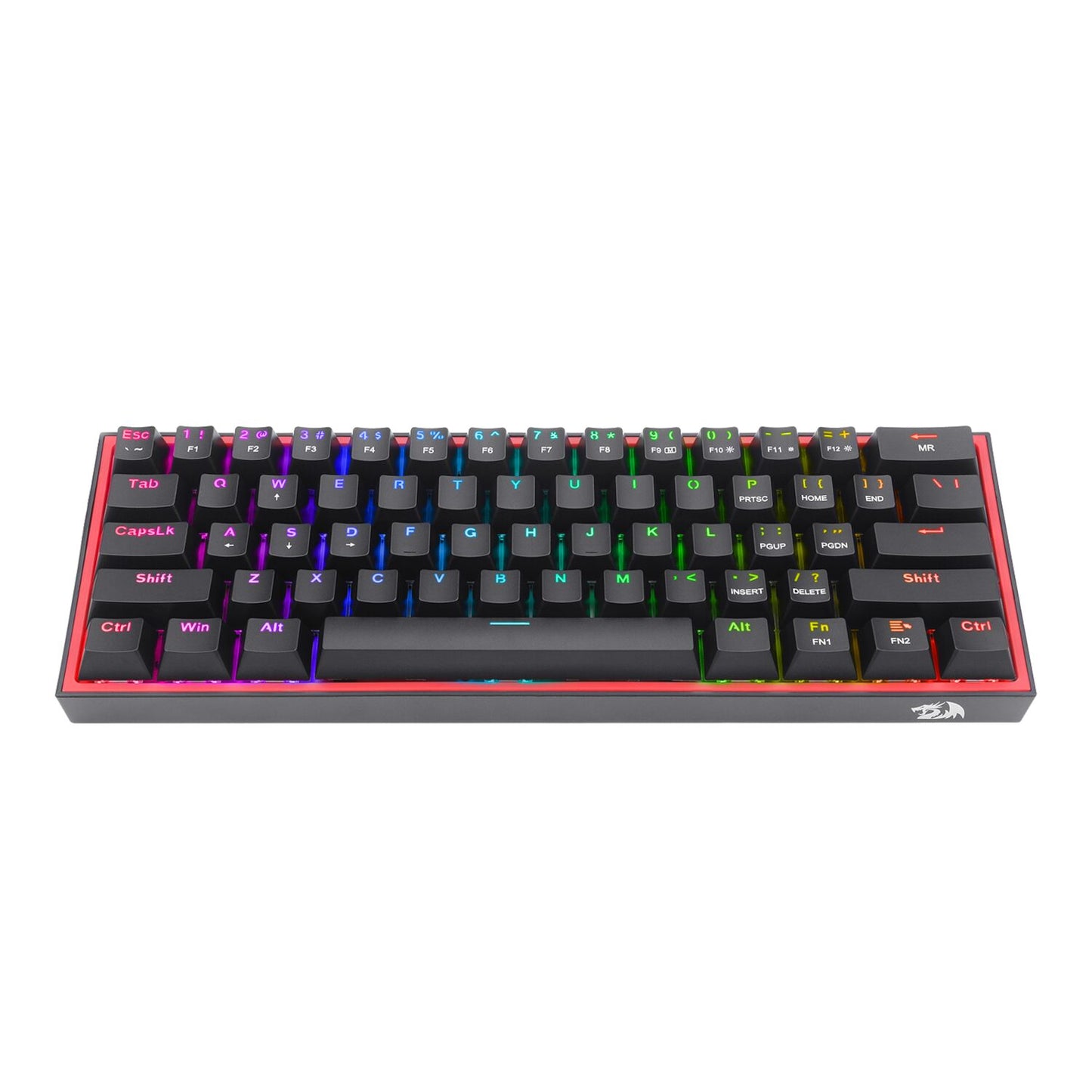 Redragon K616 FIZZ Pro 61-Key RGB Mechanical Gaming Keyboard - Black (60%, RGB, Wireless/Wired - Stellar Technologies