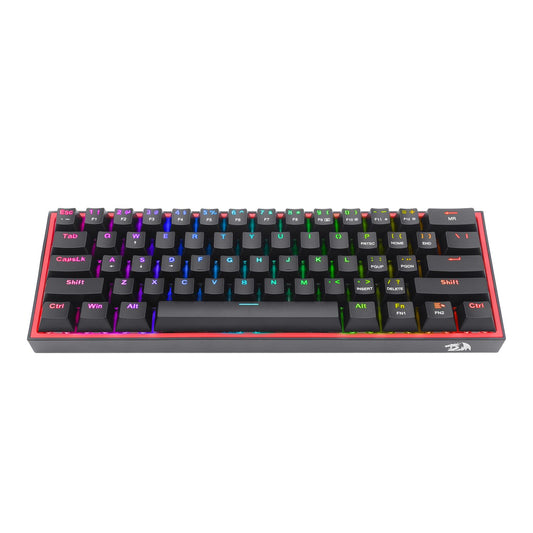 Redragon K616 FIZZ Pro 61-Key RGB Mechanical Gaming Keyboard - Black (60%, RGB, Wireless/Wired - Stellar Technologies