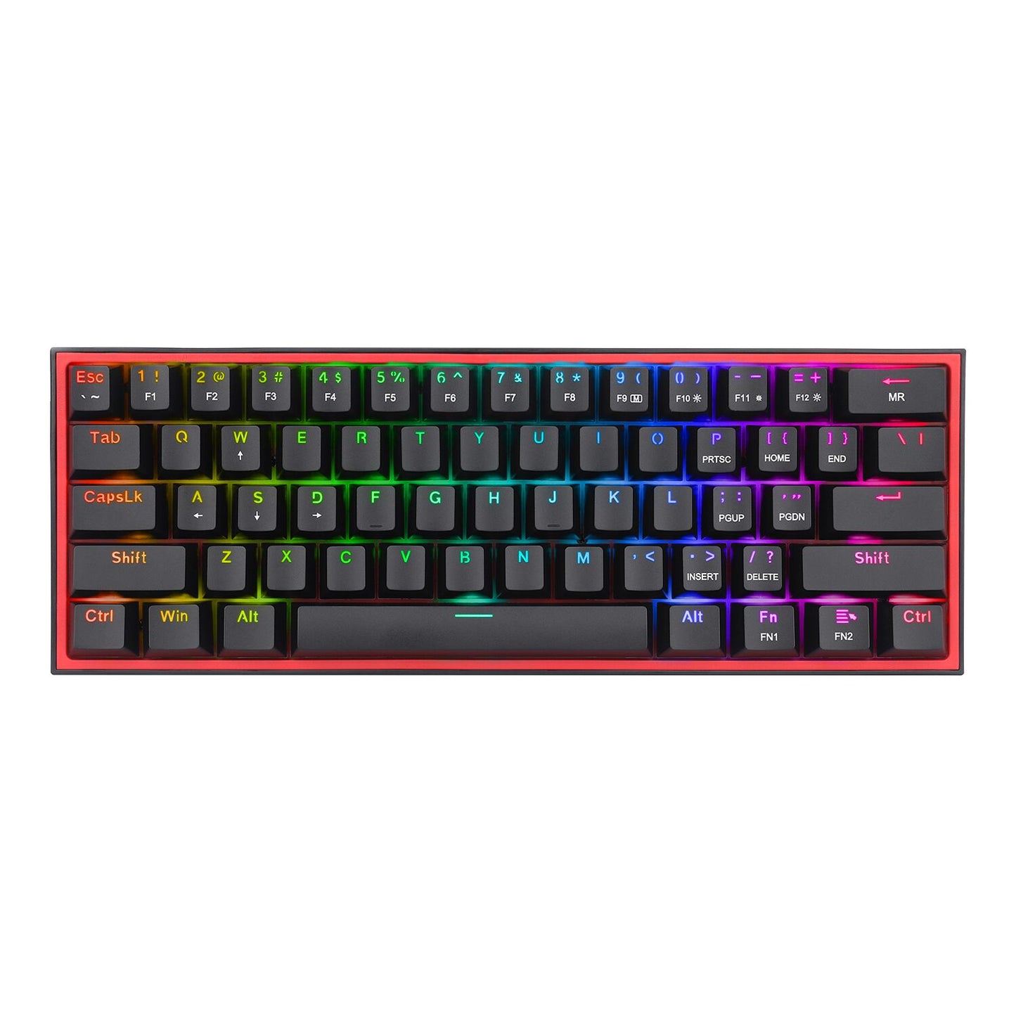 Redragon K616 FIZZ Pro 61-Key RGB Mechanical Gaming Keyboard - Black (60%, RGB, Wireless/Wired - Stellar Technologies