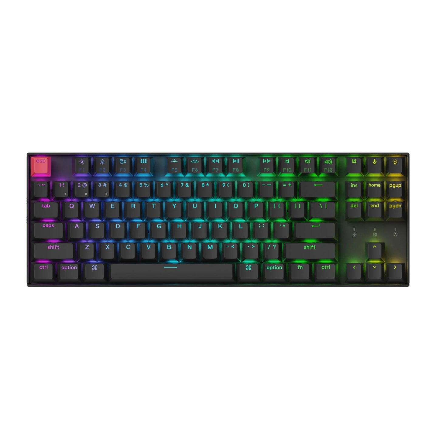 Keychron K8 80% TKL Wireless Mechanical Keyboard V2 Red Switches - Black - Stellar Technologies