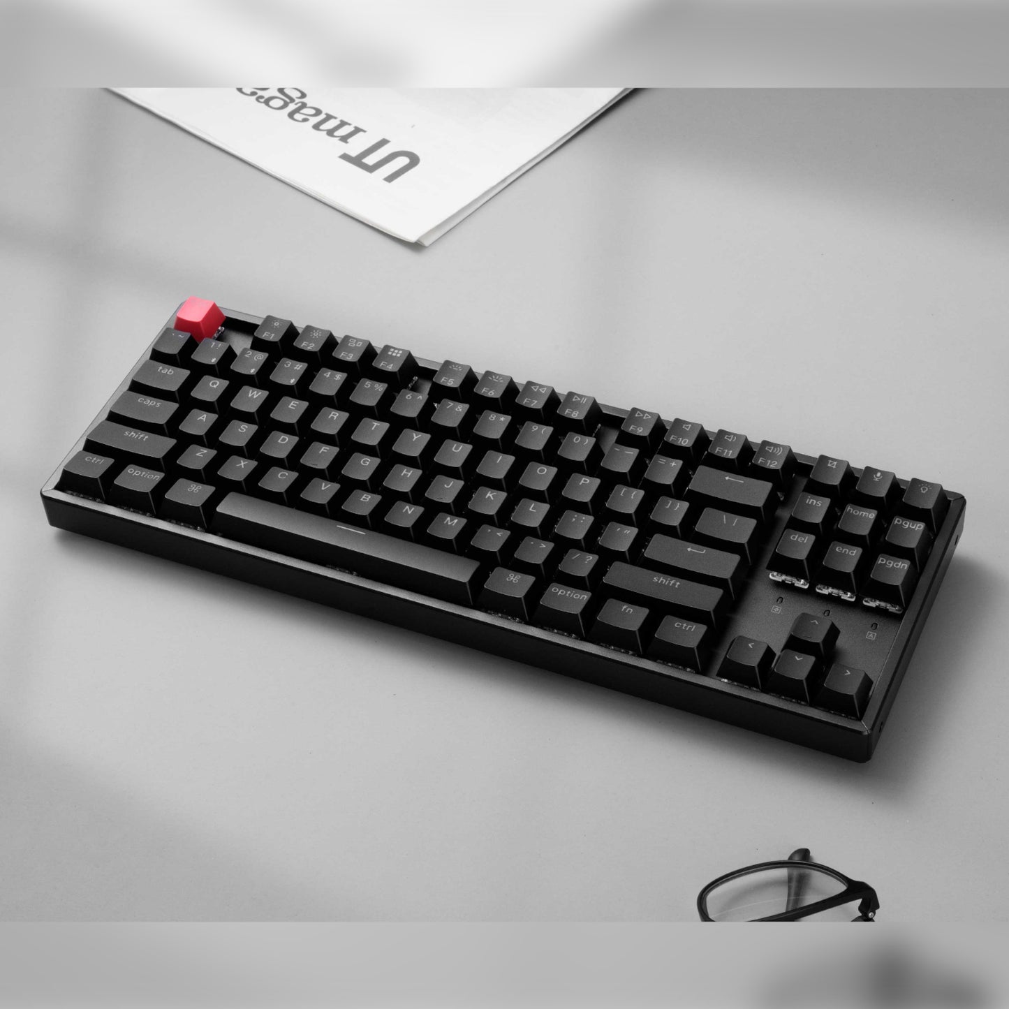 Keychron K8 80% TKL Wireless Mechanical Keyboard V2 Red Switches - Black - Stellar Technologies