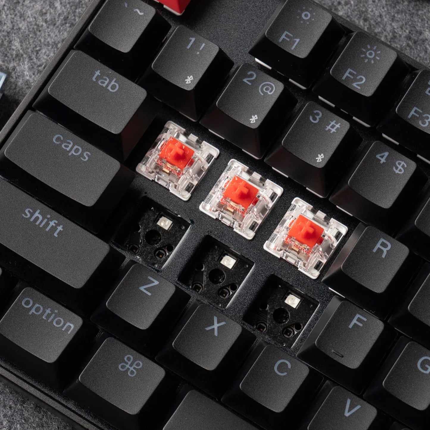 Keychron K8 80% TKL Wireless Mechanical Keyboard V2 Red Switches - Black - Stellar Technologies