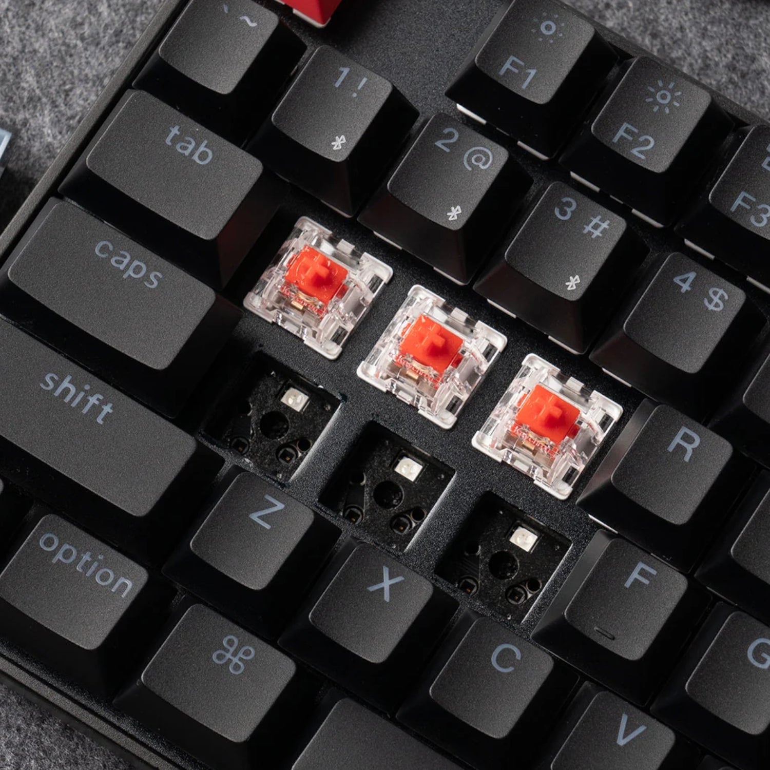 Keychron K8 80% TKL Wireless Mechanical Keyboard V2 Red Switches - Black - Stellar Technologies