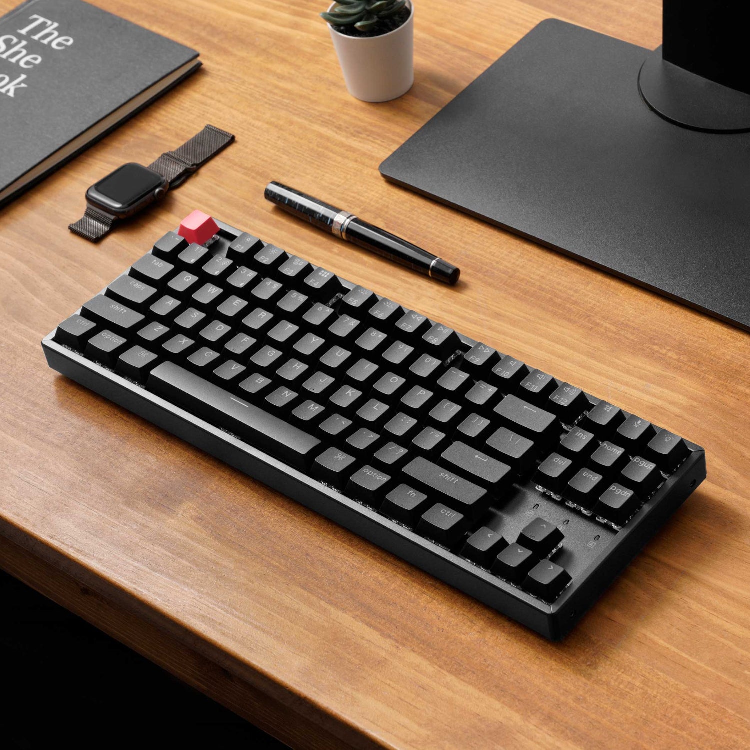 Keychron K8 80% TKL Wireless Mechanical Keyboard V2 Red Switches - Black - Stellar Technologies