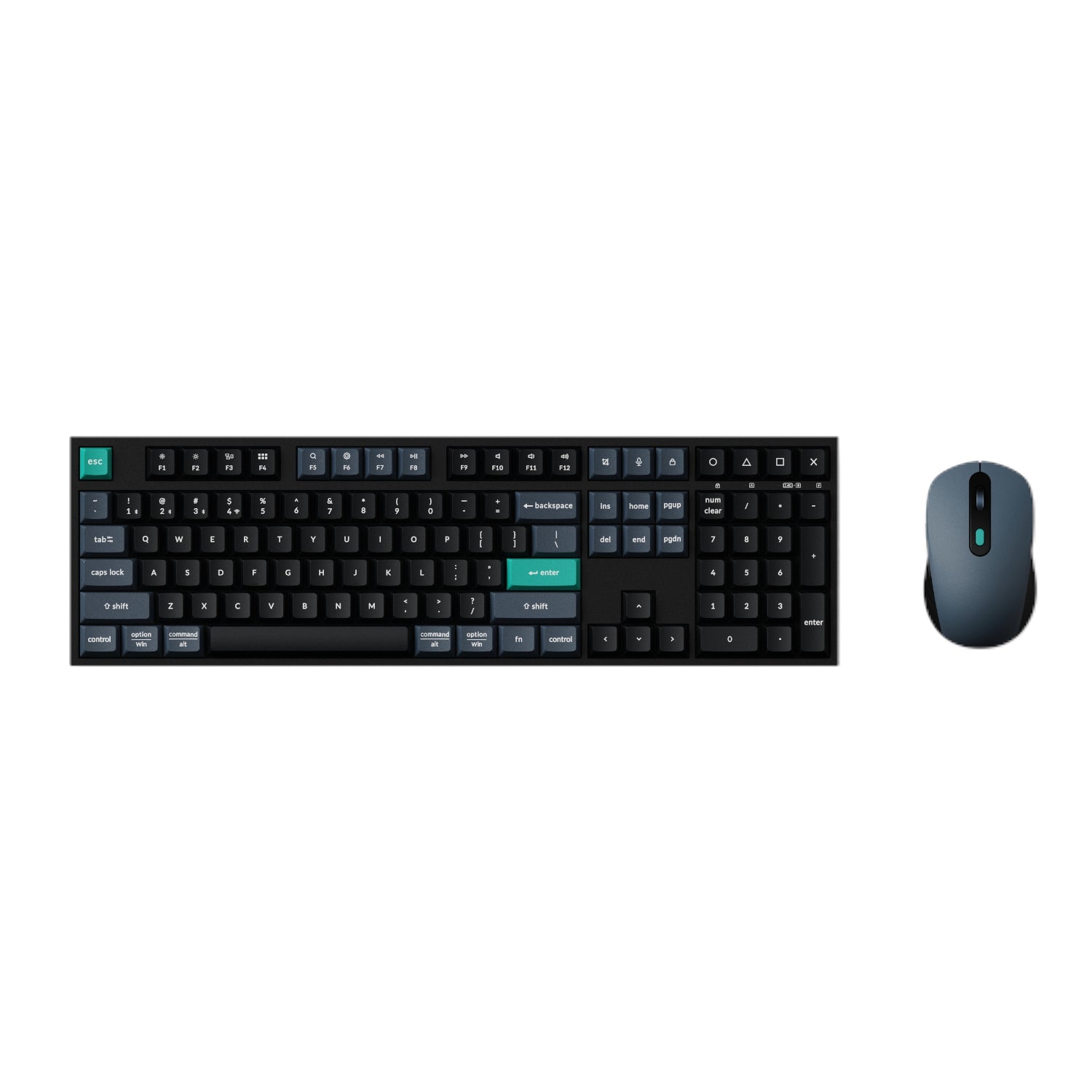 Keychron B36 100% Layout Wireless Keyboard and Mouse Combo - Black/Green - Stellar Technologies