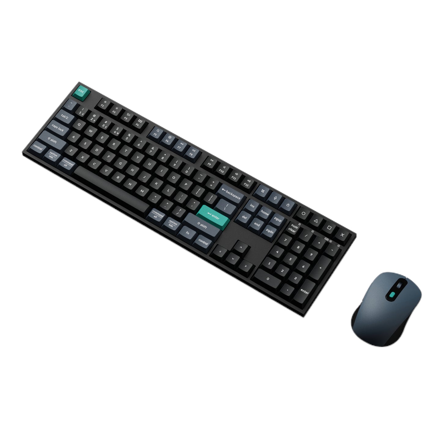 Keychron B36 100% Layout Wireless Keyboard and Mouse Combo - Black/Green - Stellar Technologies
