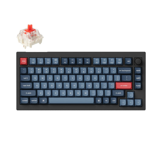 Keychron V1 Max QMK/VIA Wireless Custom Mechanical Keyboard - RED Switches - Stellar Technologies