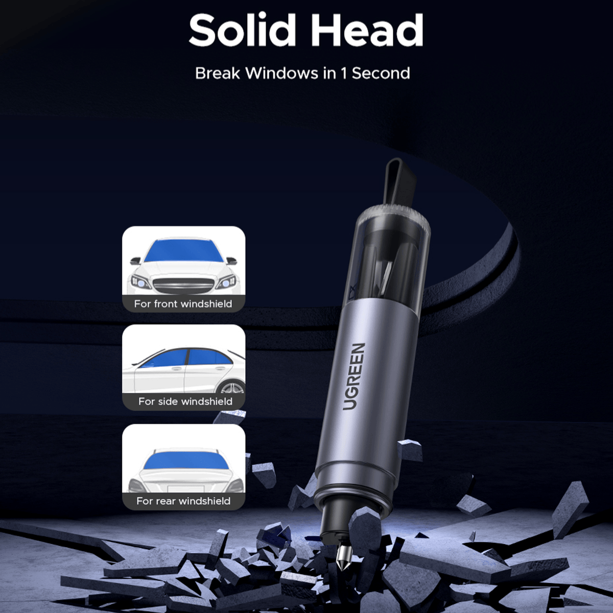 UGREEN 2-in-1 Car Window Breaker and Safety Belt Cutter - Stellar Technologies