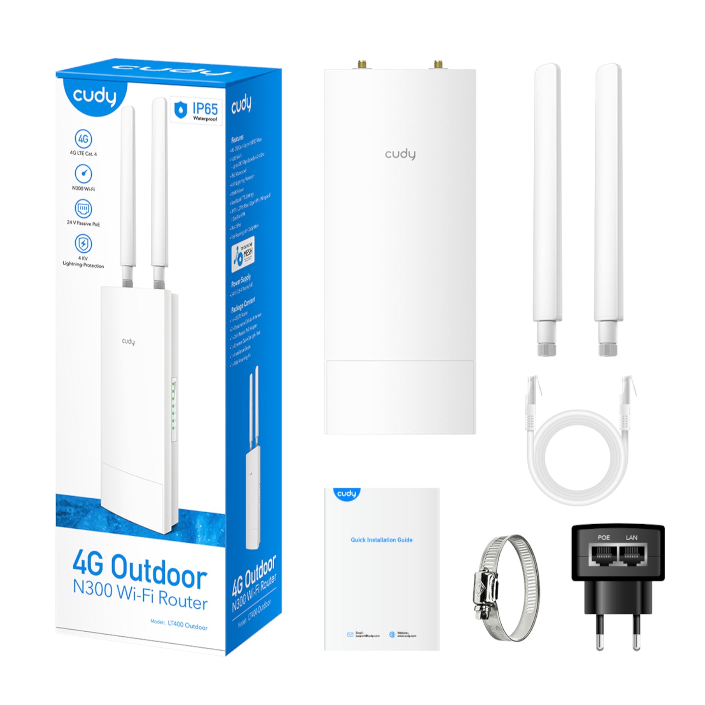 Cudy LT400 4G LTE N300 300Mbps Wi-Fi Outdoor Router - Stellar Technologies