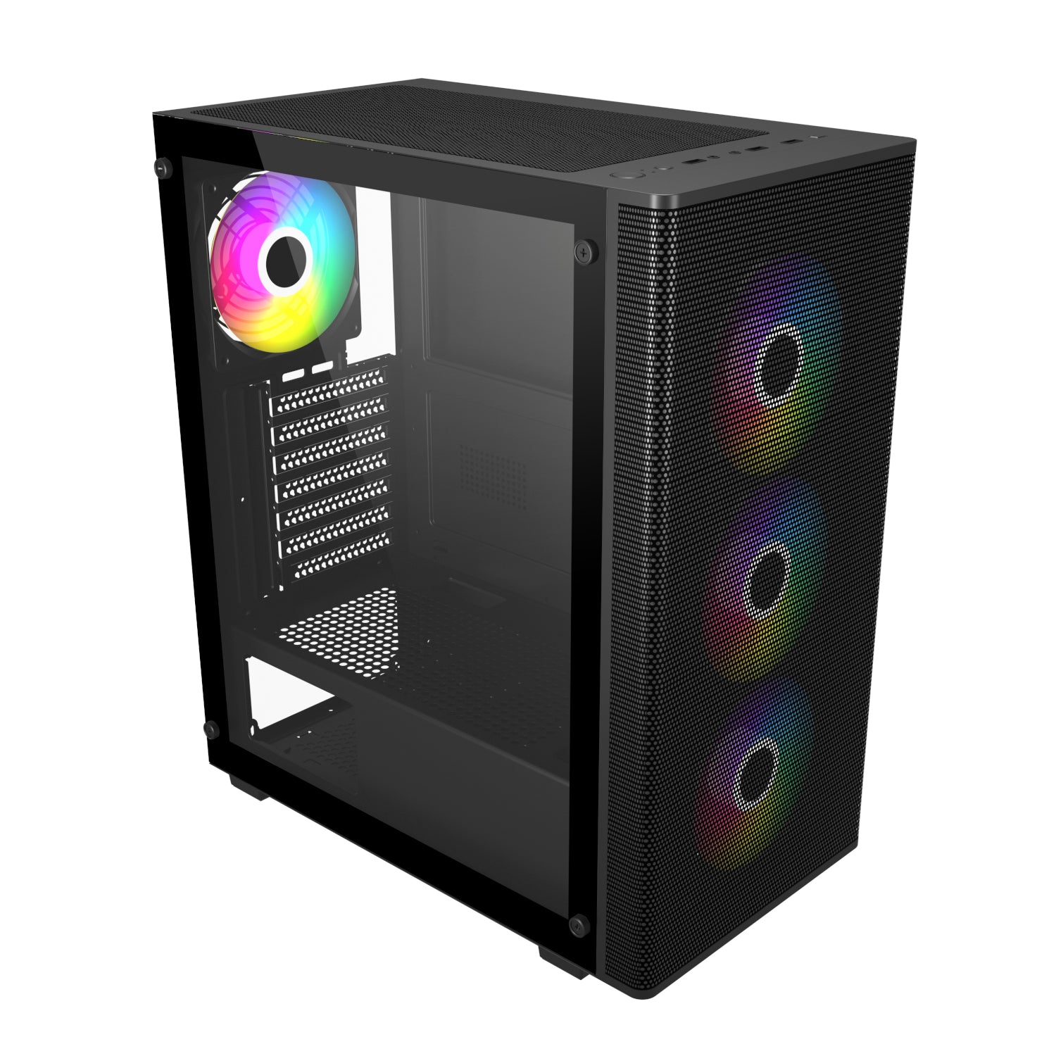 FSP M220 ATX Mid Tower Gaming Chassis - Black - Stellar Technologies