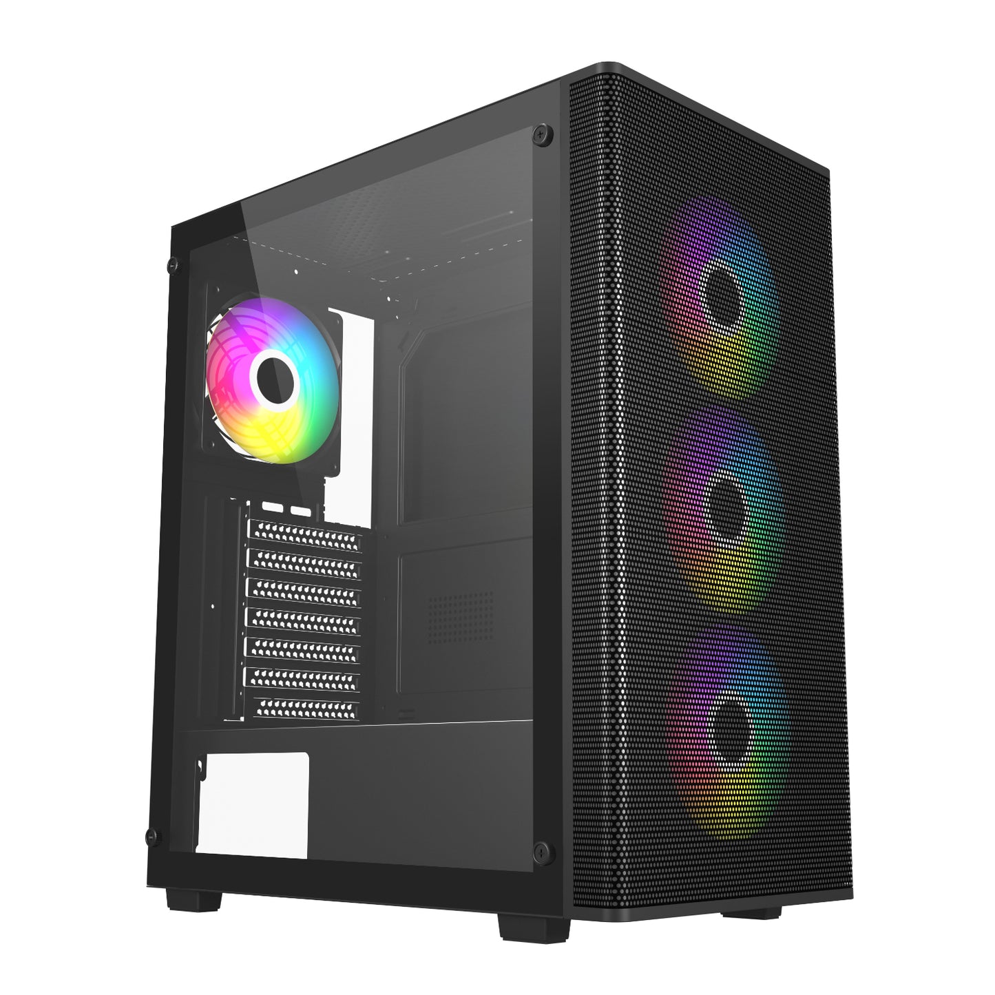 FSP M220 ATX Mid Tower Gaming Chassis - Black - Stellar Technologies
