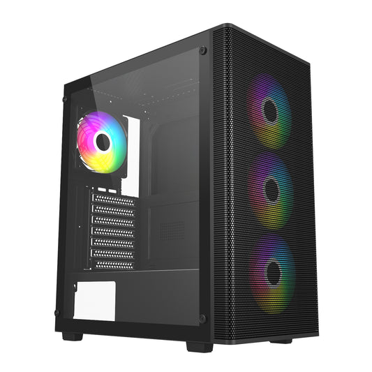 FSP M220 ATX Mid Tower Gaming Chassis - Black - Stellar Technologies