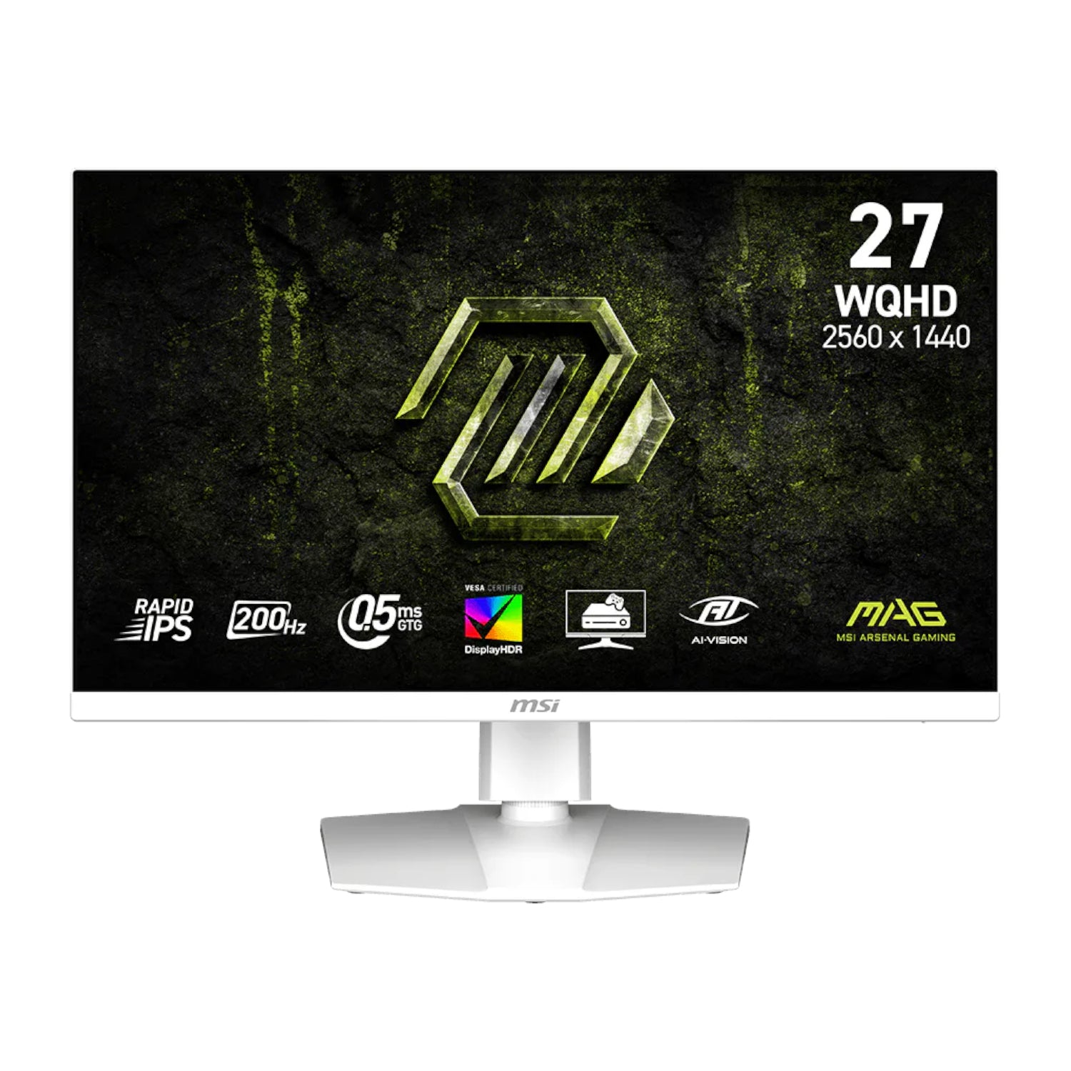MSI MAG 274QRFW E20 27" WQHD 200Hz IPS Gaming Monitor - White - Stellar Technologies