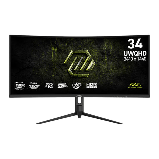 MSI MAG 342CQRF E20 34" UWQHD 200Hz VA Curved Gaming Monitor - Stellar Technologies