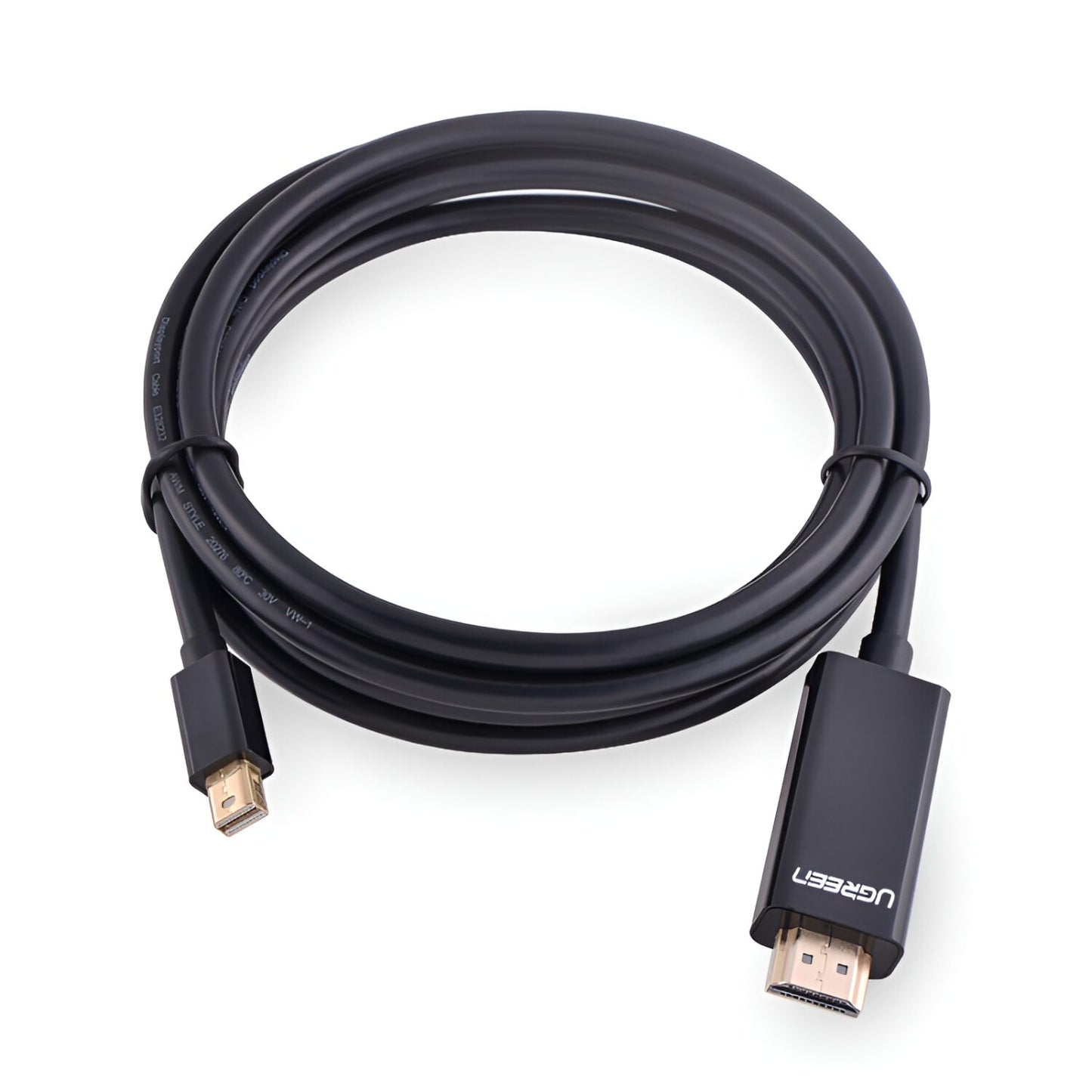UGREEN Mini DisplayPort Male to 4K@30Hz HDMI Cable 1.5m - Black - Stellar Technologies