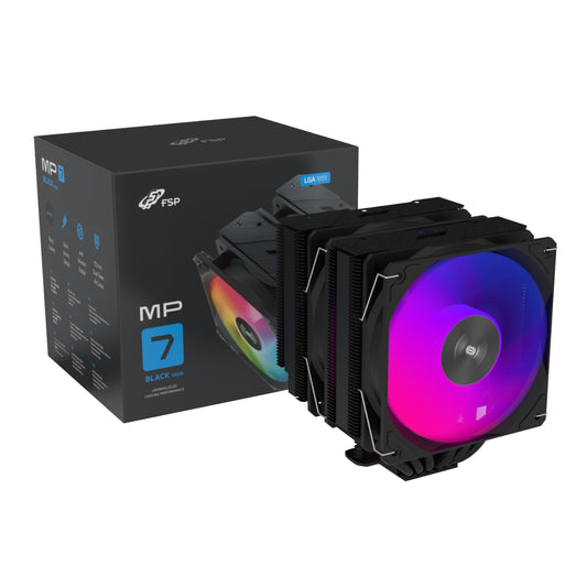 FSP MP7-BA 120mm PWM ARGB CPU Air Cooler - Black - Stellar Technologies