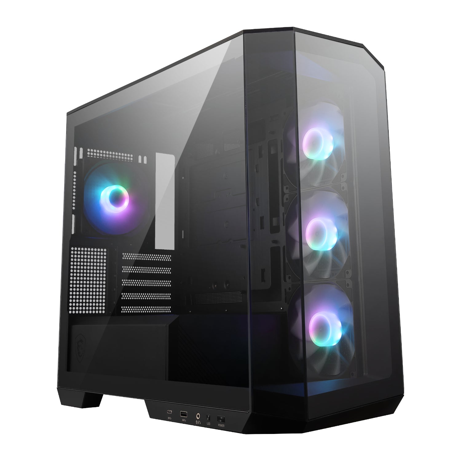 MSI MAG PANO M100R PZ M-ATX ARGB Gaming Chassis - Black - Stellar Technologies