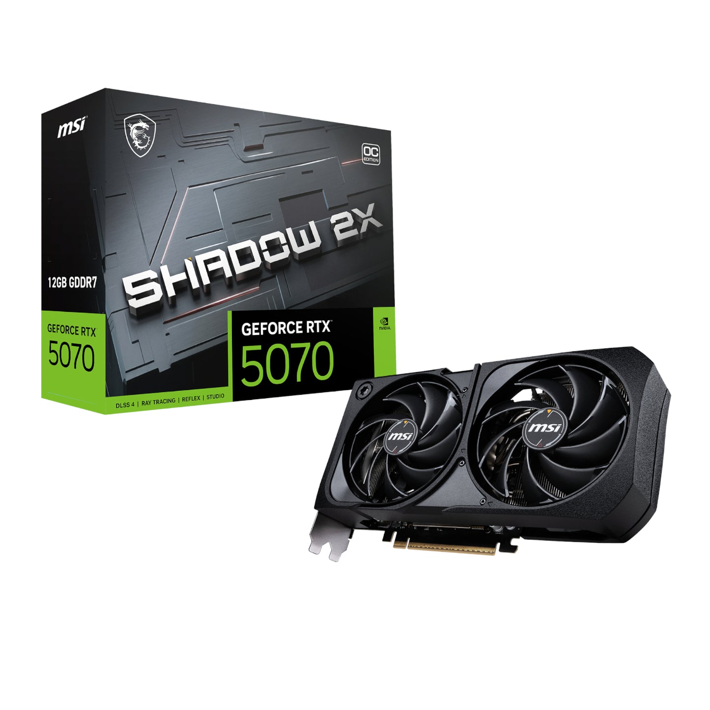 MSI GeForce RTX 5070 SHADOW 2X OC 12GB Graphics Card - Stellar Technologies