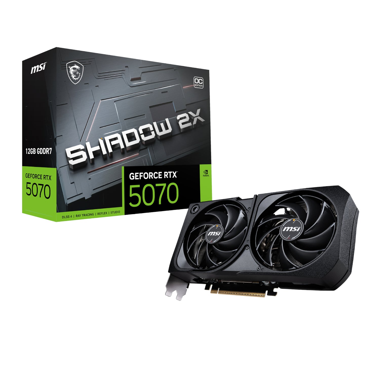 MSI GeForce RTX 5070 SHADOW 2X OC 12GB Graphics Card - Stellar Technologies