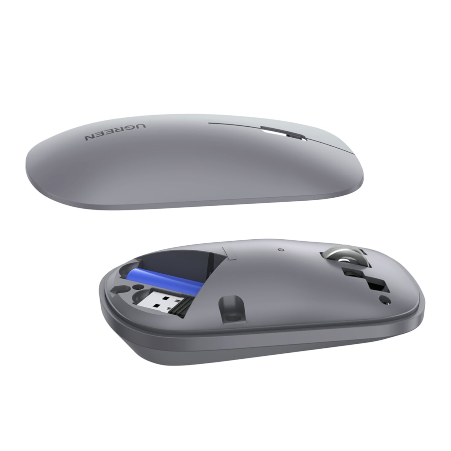 UGREEN Portable 2.4GHz Wireless Mouse - Grey - Stellar Technologies