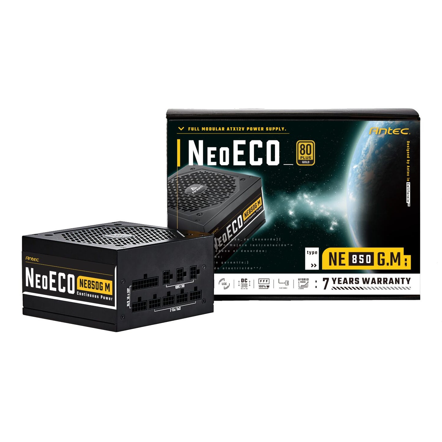 Antec NeoECO Gold Modular 850W Power Supply Unit (80 PLUS® Gold, PCIe 5.0 Ready, Full Modular) - Stellar Technologies