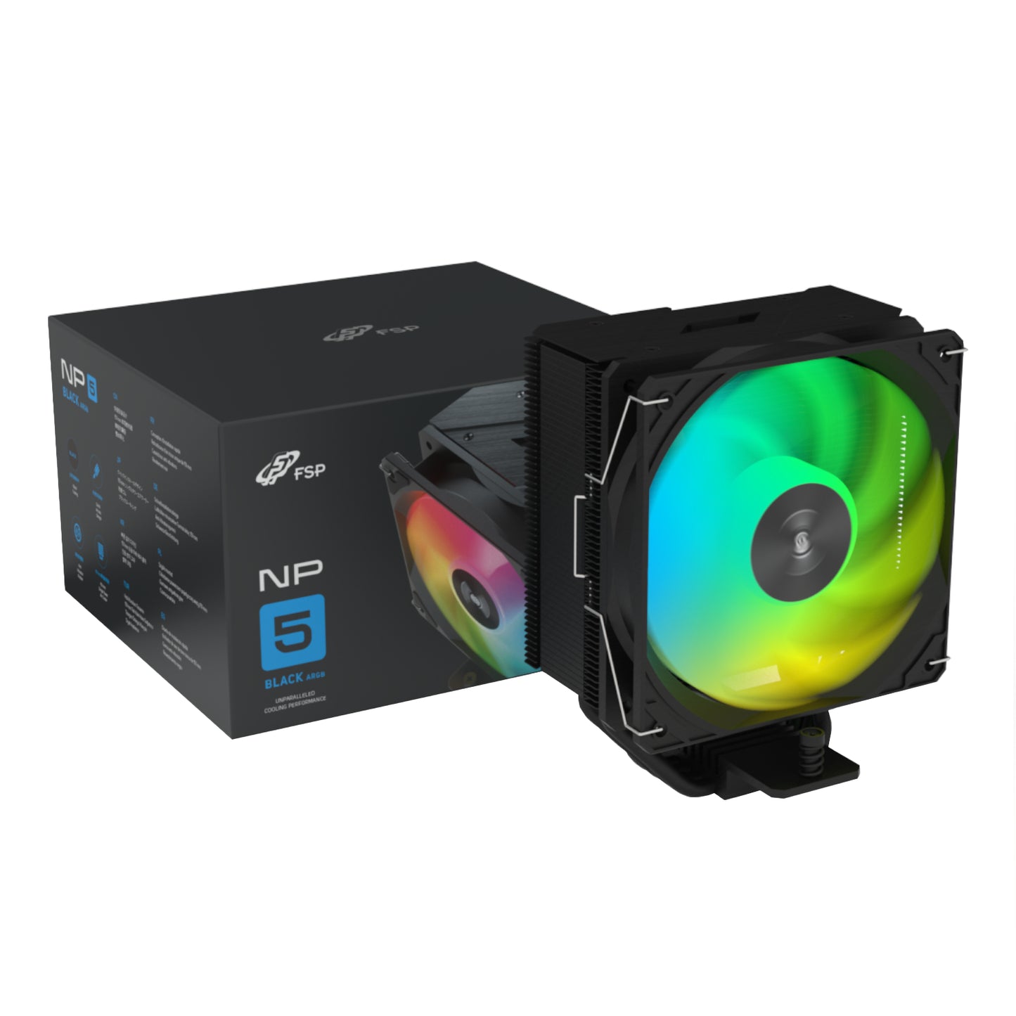FSP NP5-BA 120mm PWM ARGB CPU Air Cooler - Black - Stellar Technologies