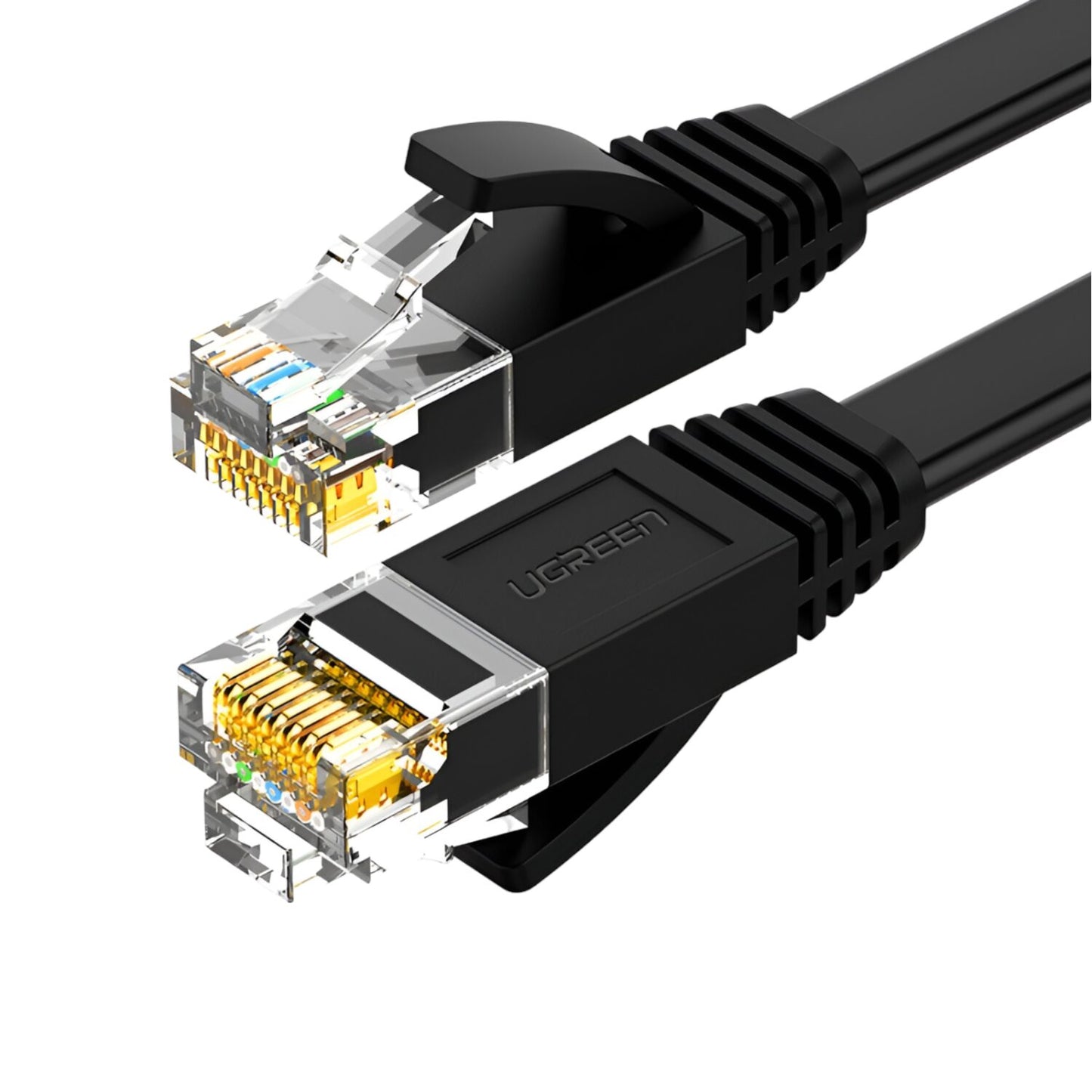 UGREEN NW102 Cat6 U/UTP Flat Ethernet Cable 0.5m - Black - Stellar Technologies