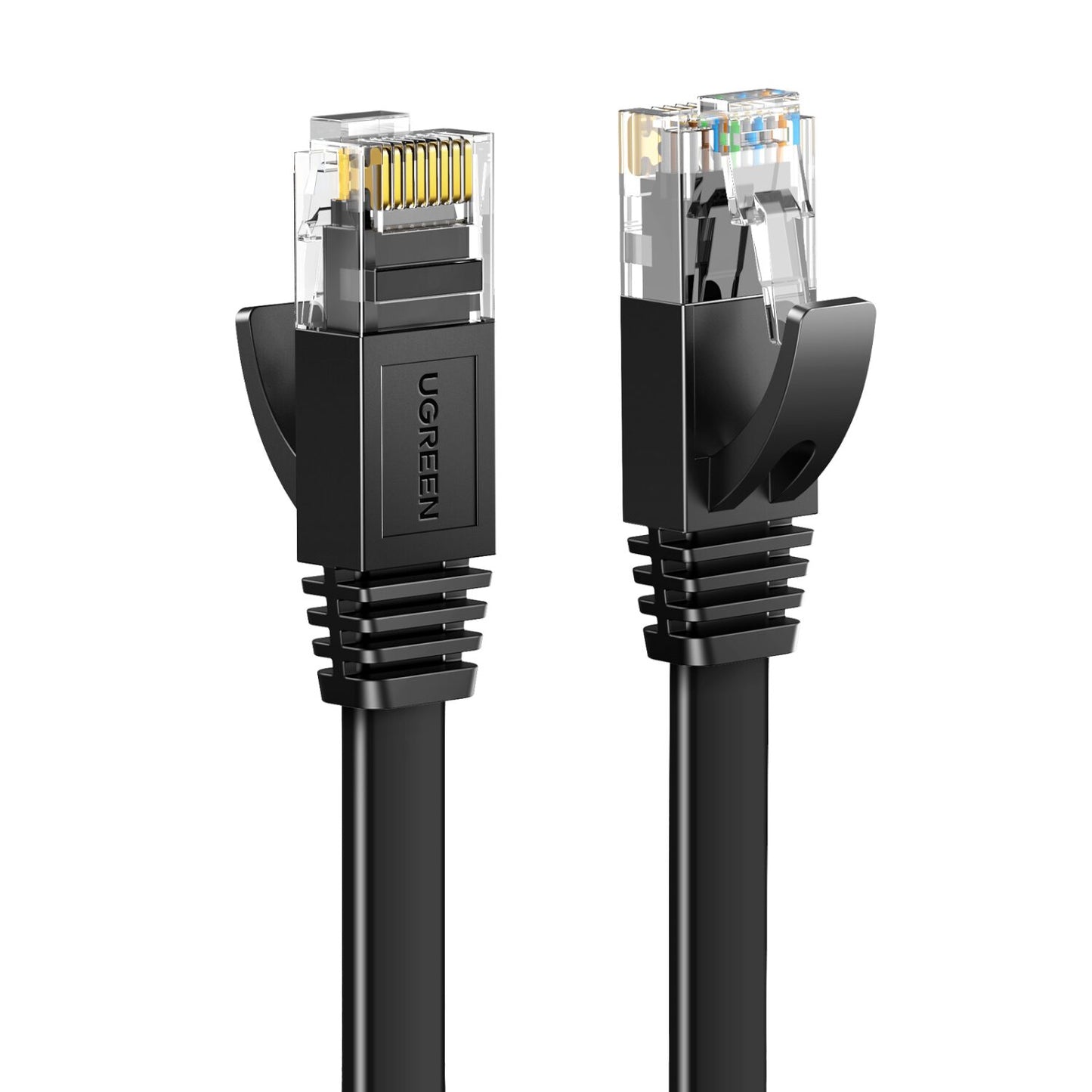 UGREEN NW102 Cat6 U/UTP Flat Ethernet Cable 20m - Black - Stellar Technologies